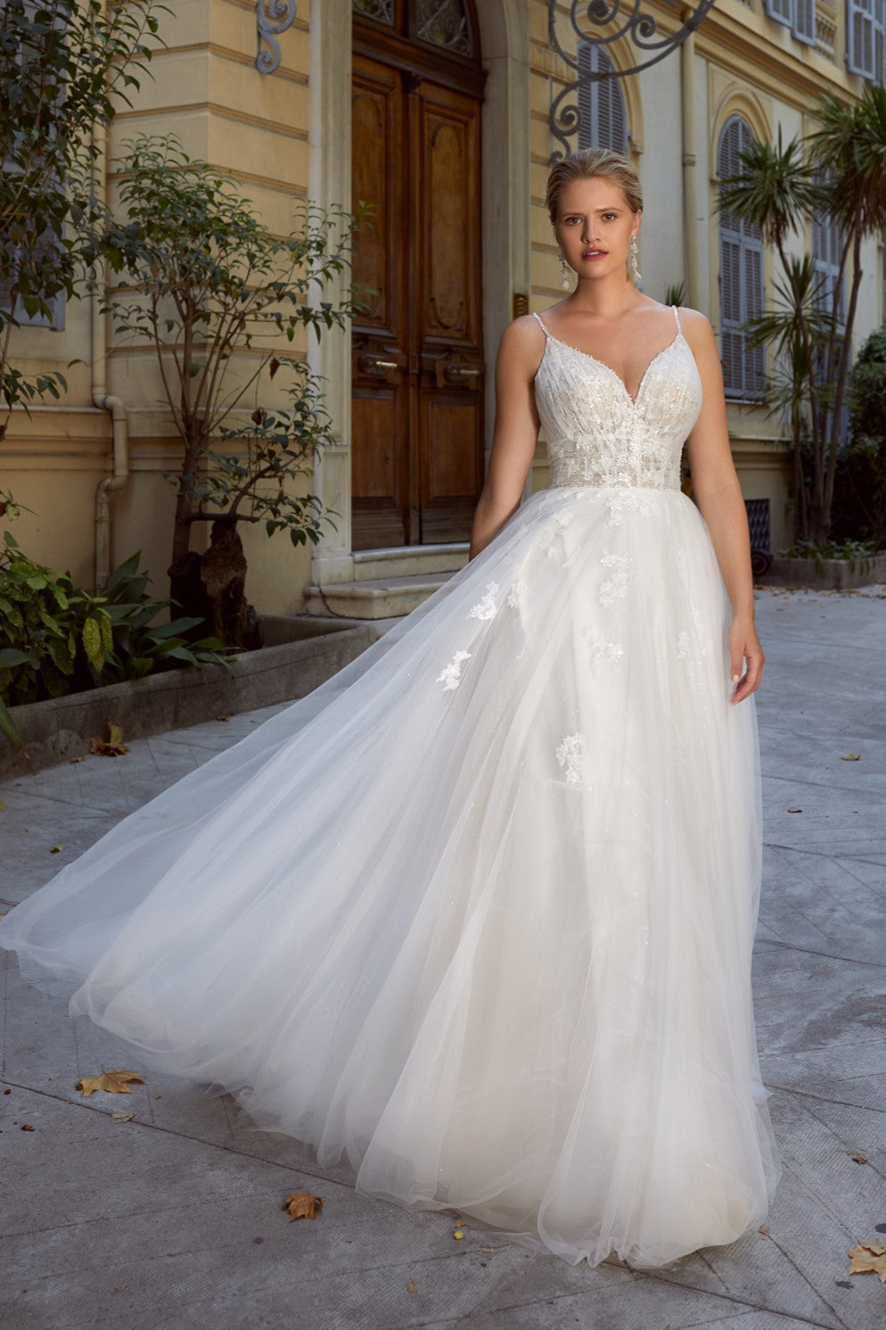 Classic V-Neck Backless Wedding Dress LVIV | ETHEREAL BY OLIVIA