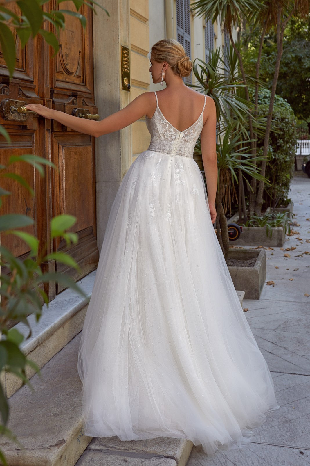 Classic V-Neck Backless Wedding Dress LVIV | ETHEREAL BY OLIVIA