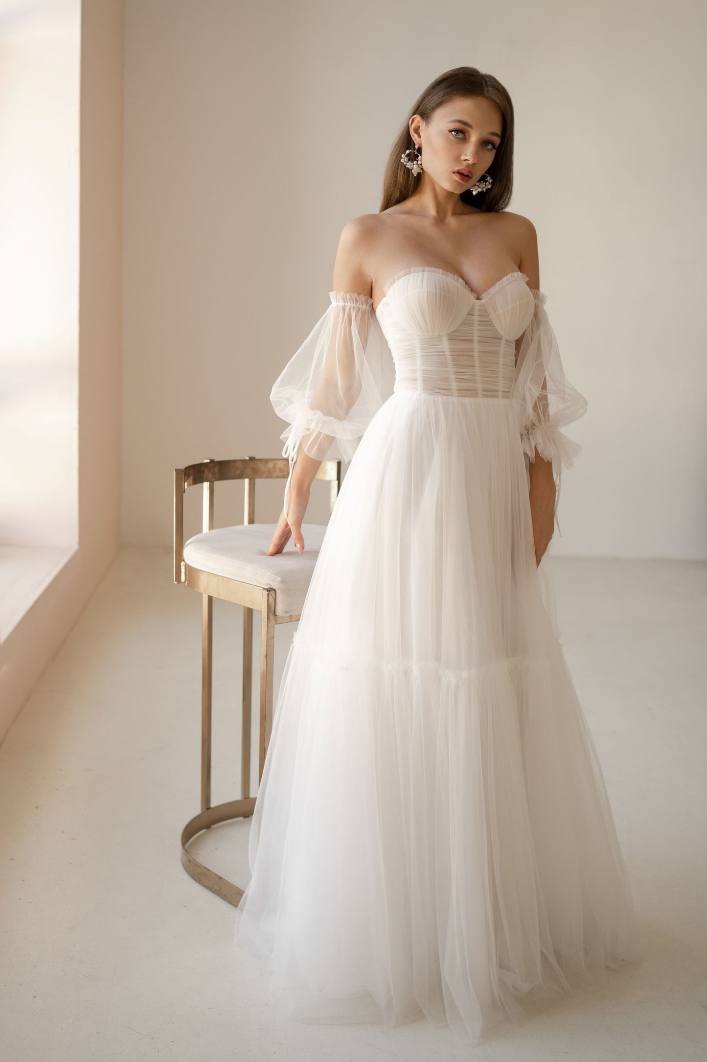 Feminine Tulle Strapless Wedding Dress MILAN | ETHEREAL BY OLIVIA