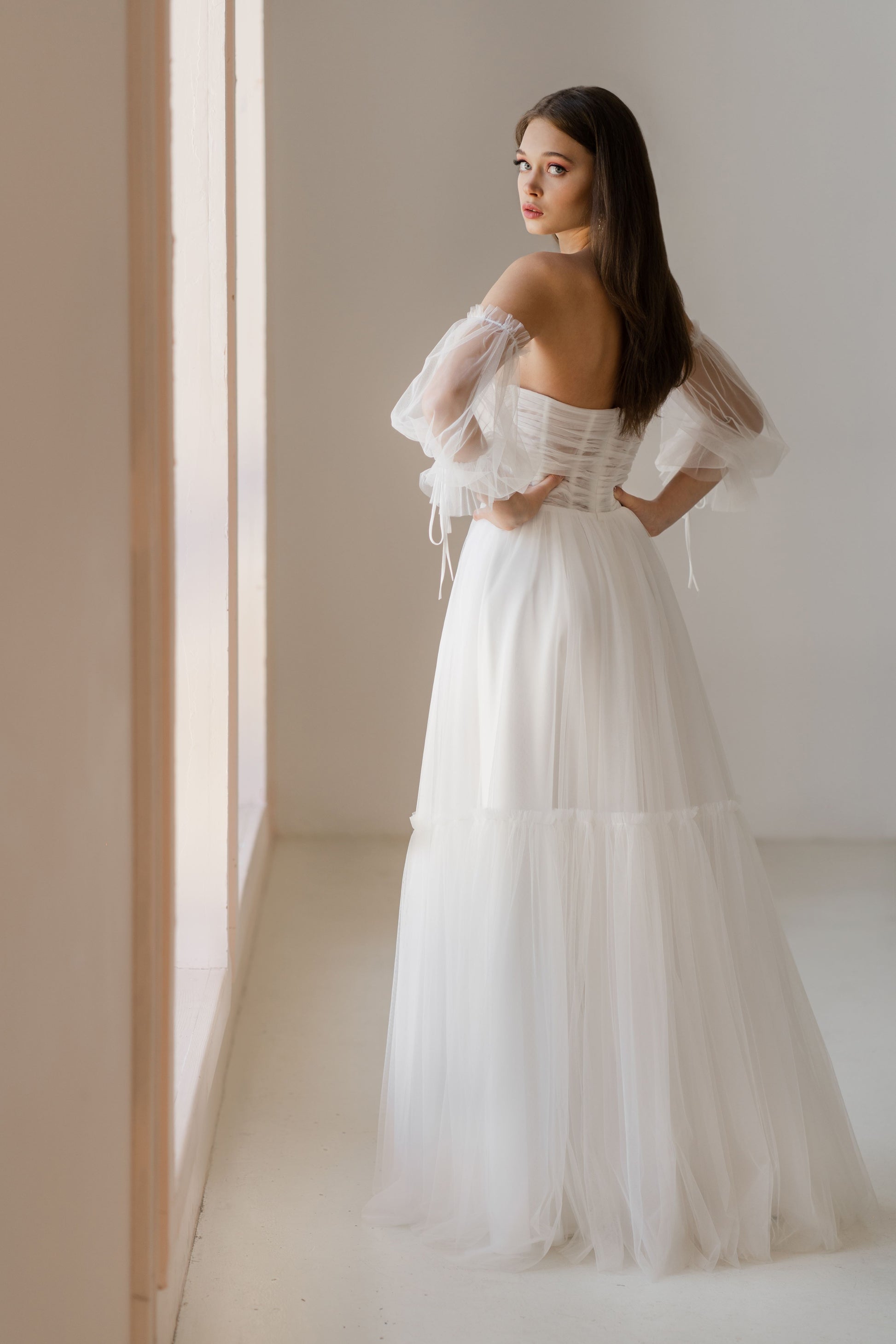 Feminine Tulle Strapless Wedding Dress MILAN | ETHEREAL BY OLIVIA