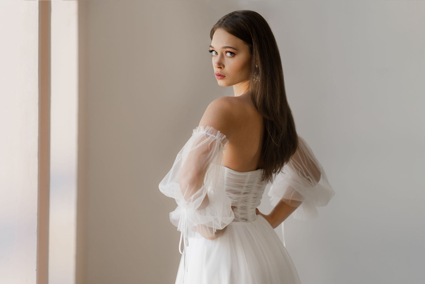 Feminine Tulle Strapless Wedding Dress MILAN | ETHEREAL BY OLIVIA