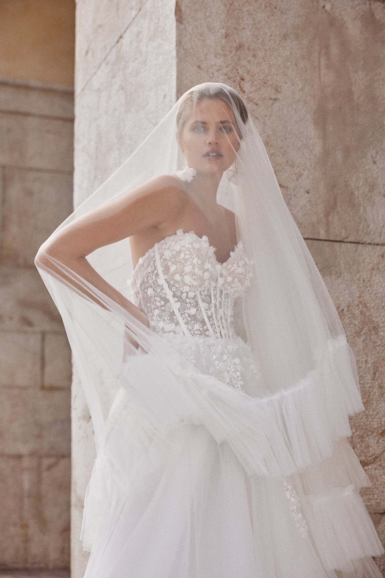 Classic Ball Gown High Slit Wedding Dress SOPOT | ETHEREAL BY OLIVIA