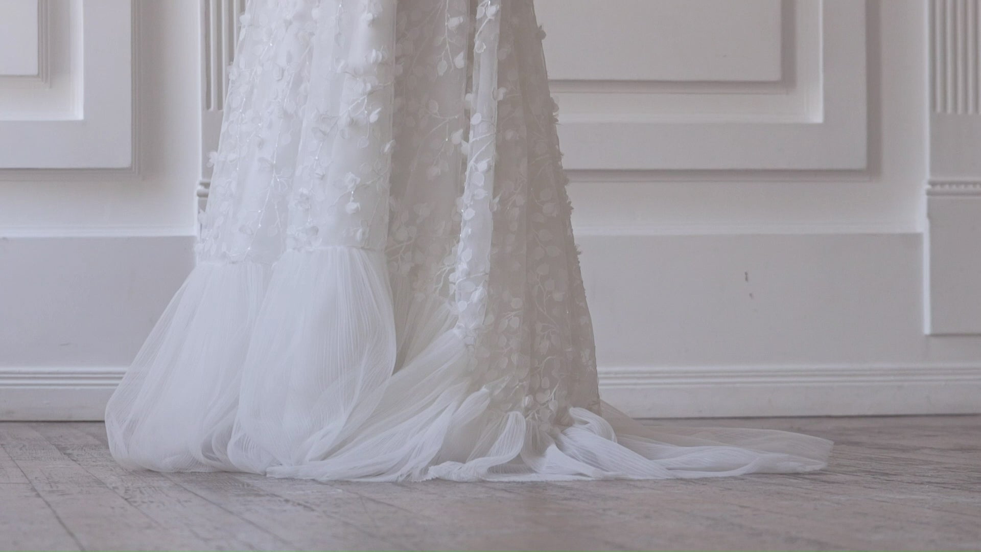 Floral Unique Strapless Wedding Dress SOFIA | ETHEREAL BY OLIVIA